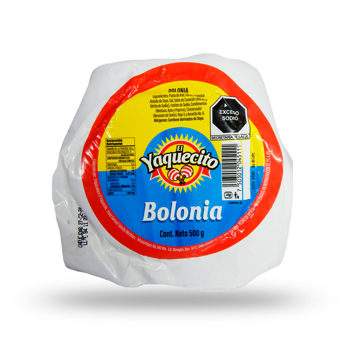 Jamon Bolonia Yaquesito 500gr